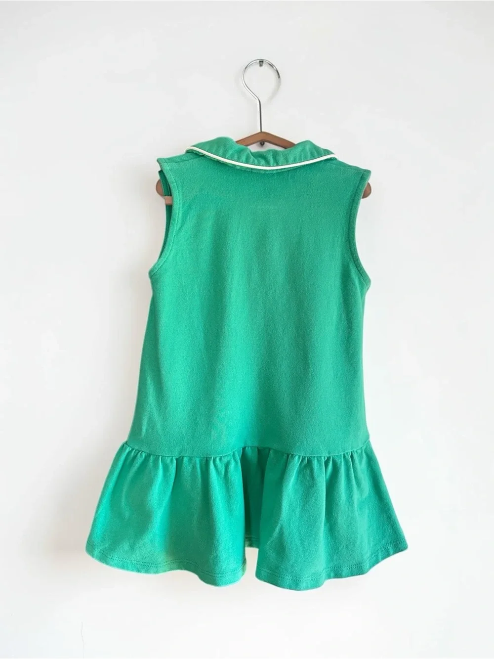 Edgehill Collection Toddler Girl Green Polo Ruffle Dress Preppy Size 3T